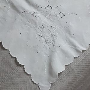 Cut-work vintage tablecloth